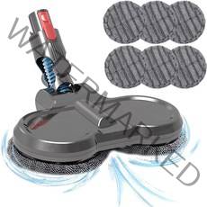 다이슨 V8 헤드 V7 V8 V10 V11 시리즈 전용 Dyson 진공 청소기 로 변환 전동 회전 걸레 부품 교체 부품 클리너 청소 동시 바닥 닦아 물 닦아 왁스 4-in-1 자주식 건습 양용 [걸레 패드 6장]