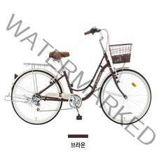 [조립 및 포장발송]삼천리자전거 선데이/프림로즈 22/24/26 인치 7단기어 여성용 자전거, 프림로즈 26 브라운