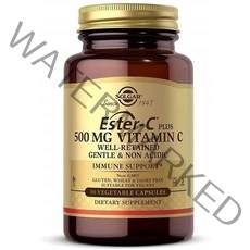 비타민C 메가도스 아스코르빈산 비타민씨 천연 Solgar EsterC Plus 500mg 아스코베이트 복합물 50개, 단일수량, 단일개당 용량/중량/정