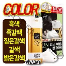 미쟝센 쉽고 빠른 거품염색약 - 새치염색 흰머리염색, 흑색