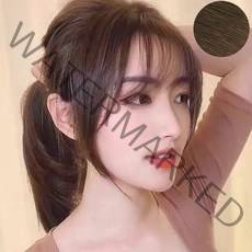 블링앤수 시스루뱅 앞머리 부분가발, 라이트브라운, 1개