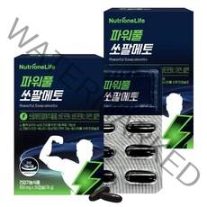 뉴트리원 파워풀 쏘팔메토 최대함량 로르산 115mg 전립선건강 잔뇨량 배뇨빈도 개선 건강기능식품, 30정, 2개