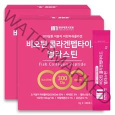 슈퍼쎈 300달톤 저분자 어린피쉬콜라겐 비오틴 콜라겐펩타이드 엘라스틴, 360개, 2g