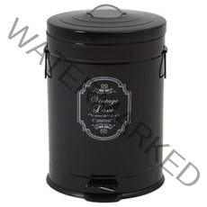 오션웰라이프 클래식 더스트 빈 휴지통 5L, 블랙, 1개