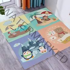 EVA픽처퍼즐매트60x60x1.2cm(4개세트) 층간소음매트 놀이방매트 거실매트, 키재기
