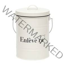 에프터눈테라스 아이언 음식물 쓰레기통 3L, 02블랙
