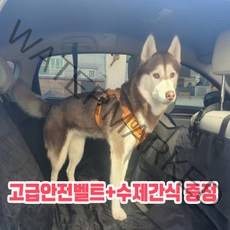 강아지 차시트 애견 카시트 반려견 방수 풀커버 시트 애견 매트, 뒷자석+헤드레스트안전벨트