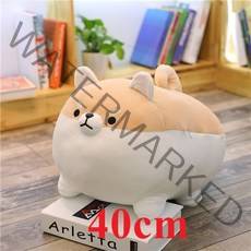 봉제 동물 대형 쿠션 인형만화 인형 지방 Shiba Inu & Corgi 개 베개 부드러운 동물 귀여운 Kawaii 어린이, 02 40cm yellow