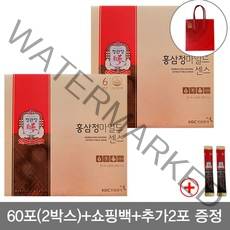 정관장 홍삼정마일드 센스 2박스(60포) 쇼핑백+추가2포증정, 2박스, 30포