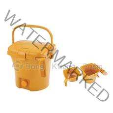 가정용 음식물 쓰레기통 보관함 5L DKM-611, 노랑색