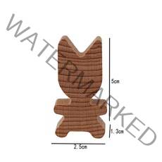 봉제 동물 대형 쿠션 인형1pcs 꼭두각시 나무 못 인형 가족 동물 DIY 공예 미완성 완구 어린이 페인트 낙서, 11 fox
