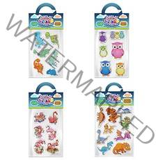 JesPlay Dinosaurs and Birds Value Bundle Removable Gel and Window Clings for Kids Toddlers - Flamin, 1