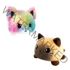 문어왕 양면 문어 인형 2종 세트, 10cm, 레인보우냥, 샴고양이냥