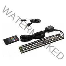 우리파파 12LED 자동차 USB 풋등, 혼합색상, 1개