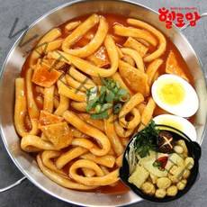 *맘카페 입소문난 헬로맘 떡볶이 3세트 + 한입어묵탕 200g 1봉, 납작떡볶이(보통매운맛3)+한입어묵탕200g