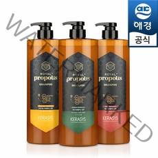 케라시스 로얄프로폴리스 샴푸/트리트먼트 1Lx3개(3종택)+샴푸180mlx2개증정, 1Lx3개 트리트먼트 로얄 레드