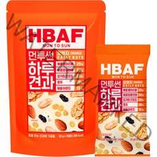 HBAF 하루견과 먼투썬 오렌지, 20g, 10개