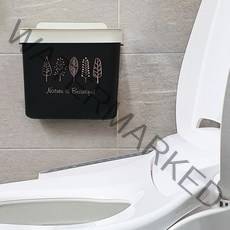 위즈홈 미니모 걸이 부착겸용 씽크대 화장실 휴지통 쓰레기통, 블랙