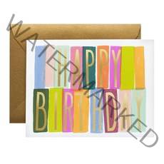 라이플페이퍼 MERIDA BIRTHDAY 카드, 혼합 색상, 1개