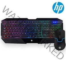 HP 게이밍 콤보 유선 키보드 + 유선 마우스, GK1100, 블랙