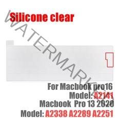 무소음 키보드 커버 EU US Macbook Pro 13 2020 M1 칩 A2338 16 2019 And141 키보드 커버 소프트 실리콘 A, 한개옵션2, 02 EU Clear, 한개옵션1