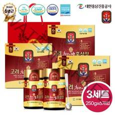 대한홍삼진흥공사 6년근 고려 천년의빛 홍삼정 250gx2병 + 쇼핑백, 250g, 6개입