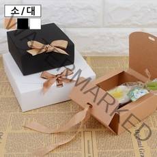 접이식 납작사각 무지 선물상자, 색상/사이즈-소-블랙