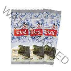 광천김 달인 김병만의 대용량 파래 식탁김, 55g, 3개