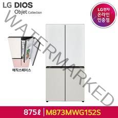 [E] LG 오브제컬렉션 5도어 메탈 냉장고, 화이트+그레이