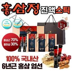 국내산 100% 6년근 홍삼 진액 데일리 스틱 선물셋트 홍상 홈삼 농축 홈쇼핑 홍삼정스틱 홍삼에브리데이 추석 명절 부모님 회사 친구 직장인 선물 단체 추천 식약처인정 건강기능식품, 30포, 1박스