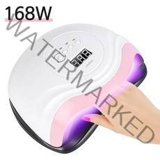 Routop LED/UV 젤네일 램프 168W 36개램프 4가지 모드 셀프 네일아트 기계 220V, 6162-핑크+화이트