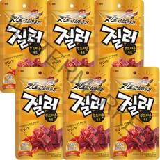 질러 부드러운 육포, 6개, 20g
