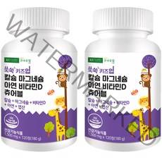 건국유업 쑥쑥 키즈업 칼슘 마그네슘 아연 비타민D 츄어블 180g, 2개, 120정