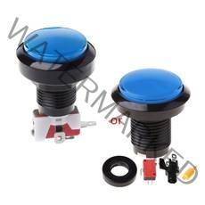 조명 푸시 버튼 아케이드 머신 게임 콘솔 부품 12V 램프 45mm 버튼, 푸른