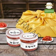 밥도둑 양념젓갈 2구 선물세트(명란젓+오징어젓), 단품