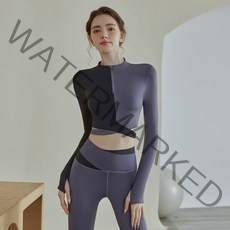 긴팔요가복 야노시호요가복 여성 의상 7부 헬스복 티셔츠 커버업 완전편한 롱슬리브 레깅스