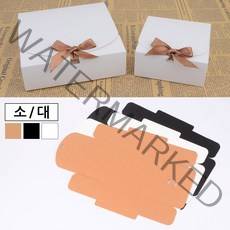 접이식 납작사각 무지 선물상자 선물백 선물상자 쇼핑백 포장봉투 접이식사각상자 선물케이스, 소 - 브라운, 소 - 브라운