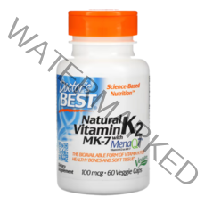 Doctors Best 내추럴 비타민 K2 MK-7 위드 메나Q7 100mcg 60캡슐, 1개, 기본