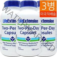 Life Extension 라이프 익스텐션 투-퍼-데이 캡슐 120 3병, 120정