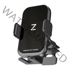 스마텍스 Z플립 Z폴드 호환 15W 고속 차량용 무선 충전 거치대 송풍구 + 대시보드형, 팬텀 블랙, CI-39