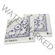 로얄 블루플로티드 장식 냅킨 20p, 런치, 2개