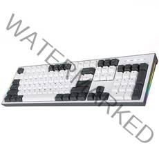 COX 이색사출 사이드 RGB 기계식 키보드 적축, CK01PBT, 그레이 + 화이트
