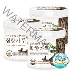 푸른들판 인도네시아 침향 분말 가루 100% 침향차 침향목 침향나무 파우더 HACCP 인증 인도네시아산, 110g, 3개