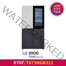 [LG][공식인증점] LG 디오스 오브제컬렉션 노크온 냉장고 T873MGB312, 폐가전수거있음
