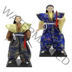 GHSHOP 2Pcs 빈티지 일본 사무라이 기모노 인형 동양 인형 모델 공예 12 인치, 설명, 설명, 설명