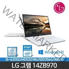 LG그램 14ZB970 I5-6200/8G/SSD256G/HD520/14/WIN10, WIN10 Pro, 8GB, 256GB, 코어i5, 화이트