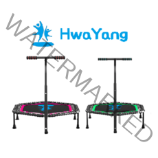 [옵션 6종] 화양스포츠 1인용 대형 성인 가정용 점핑 다이어트 트램폴린 방방이 household trampoline, [TYPE A] 원형(40inch) - 핑크