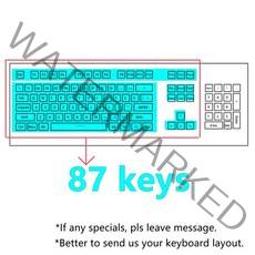 분리형 싱글 원 키캡 ABS 더블 샷 104 옵션 보조 키 6.25u 스페이스바 Esc Crtl WASD, 07. Grey Color, [02] 87 Keys