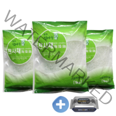 천혜식품 국내산 저칼로리 천사채 냉새 당면 샐러드용 1KG X 3봉지 + 휴대용 15매 물티슈