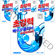 생활공식 초강력 배수구 클리너, 40g, 4개